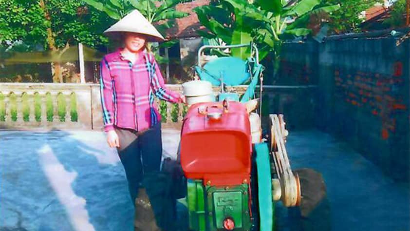 Phuong from Vietnam: With our own minitractor, we can cultivate fields on our own