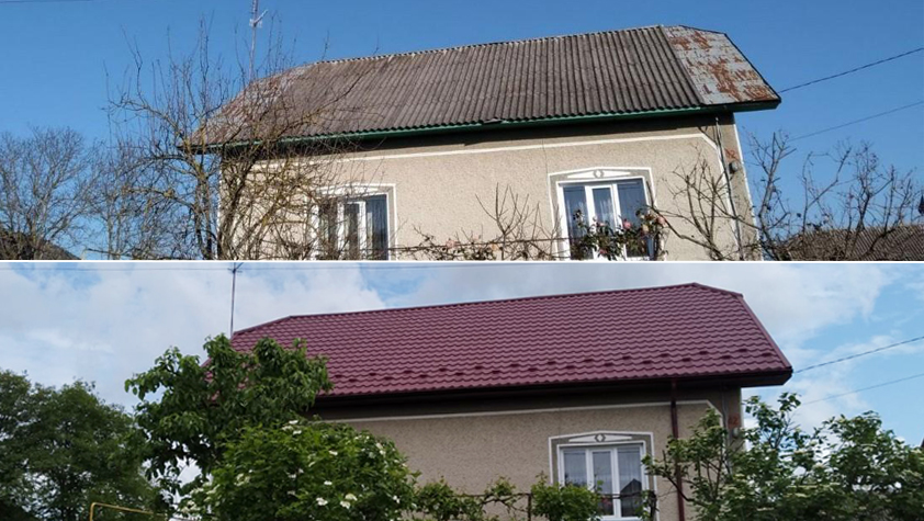 Anna and Fedir from Ukraine: We are relieved, finally we do not have to worry about our leaking roof